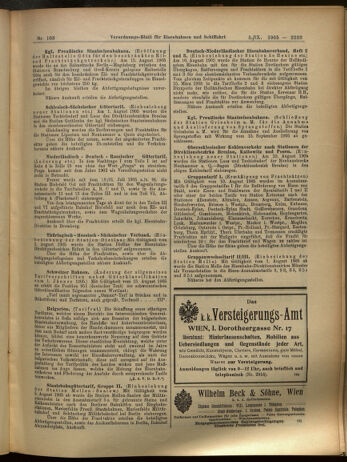 Verordnungs-Blatt für Eisenbahnen und Schiffahrt: Veröffentlichungen in Tarif- und Transport-Angelegenheiten 19050905 Seite: 13