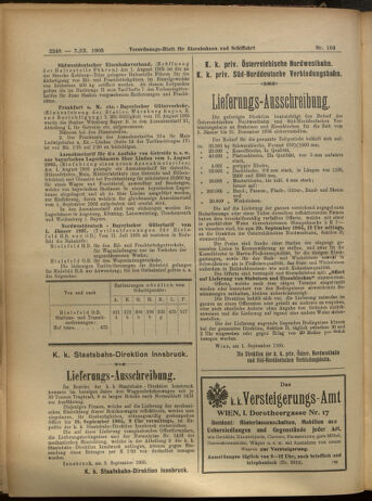 Verordnungs-Blatt für Eisenbahnen und Schiffahrt: Veröffentlichungen in Tarif- und Transport-Angelegenheiten 19050907 Seite: 10