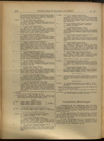 Verordnungs-Blatt für Eisenbahnen und Schiffahrt: Veröffentlichungen in Tarif- und Transport-Angelegenheiten 19050912 Seite: 16