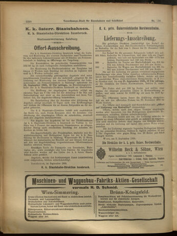 Verordnungs-Blatt für Eisenbahnen und Schiffahrt: Veröffentlichungen in Tarif- und Transport-Angelegenheiten 19050914 Seite: 7