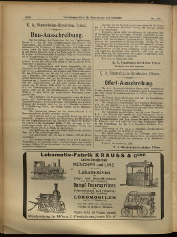 Verordnungs-Blatt für Eisenbahnen und Schiffahrt: Veröffentlichungen in Tarif- und Transport-Angelegenheiten 19050916 Seite: 12