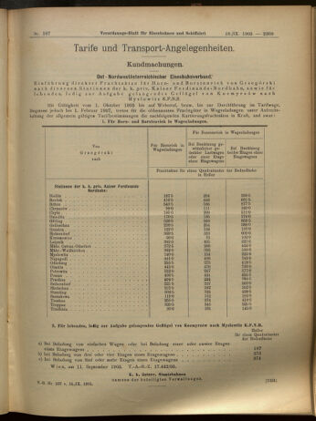 Verordnungs-Blatt für Eisenbahnen und Schiffahrt: Veröffentlichungen in Tarif- und Transport-Angelegenheiten 19050916 Seite: 13