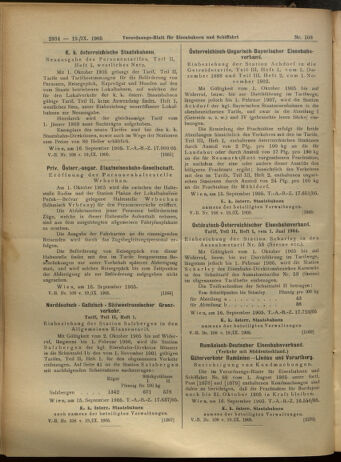 Verordnungs-Blatt für Eisenbahnen und Schiffahrt: Veröffentlichungen in Tarif- und Transport-Angelegenheiten 19050919 Seite: 10