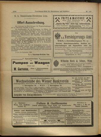 Verordnungs-Blatt für Eisenbahnen und Schiffahrt: Veröffentlichungen in Tarif- und Transport-Angelegenheiten 19050919 Seite: 6