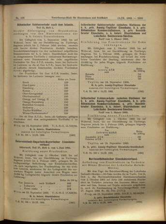 Verordnungs-Blatt für Eisenbahnen und Schiffahrt: Veröffentlichungen in Tarif- und Transport-Angelegenheiten 19050919 Seite: 9