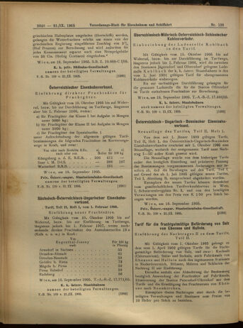 Verordnungs-Blatt für Eisenbahnen und Schiffahrt: Veröffentlichungen in Tarif- und Transport-Angelegenheiten 19050921 Seite: 8