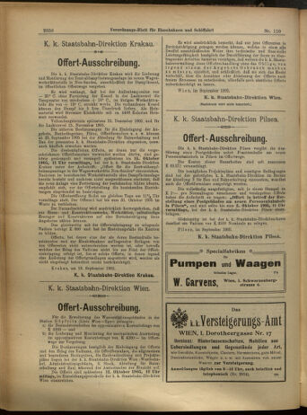 Verordnungs-Blatt für Eisenbahnen und Schiffahrt: Veröffentlichungen in Tarif- und Transport-Angelegenheiten 19050923 Seite: 6