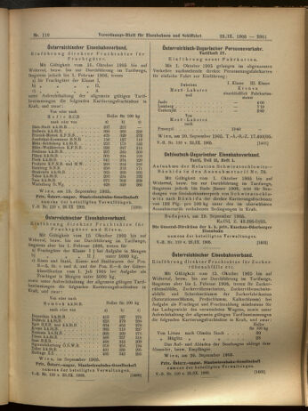 Verordnungs-Blatt für Eisenbahnen und Schiffahrt: Veröffentlichungen in Tarif- und Transport-Angelegenheiten 19050923 Seite: 9