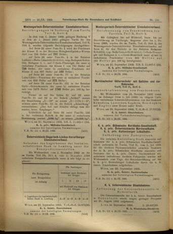 Verordnungs-Blatt für Eisenbahnen und Schiffahrt: Veröffentlichungen in Tarif- und Transport-Angelegenheiten 19050926 Seite: 8