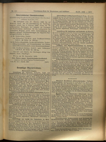 Verordnungs-Blatt für Eisenbahnen und Schiffahrt: Veröffentlichungen in Tarif- und Transport-Angelegenheiten 19050926 Seite: 9