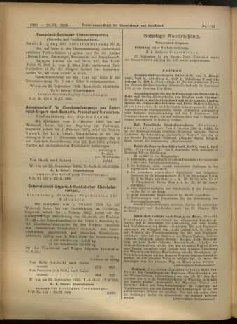 Verordnungs-Blatt für Eisenbahnen und Schiffahrt: Veröffentlichungen in Tarif- und Transport-Angelegenheiten 19050928 Seite: 6