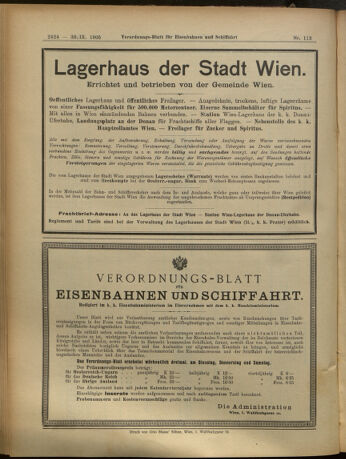 Verordnungs-Blatt für Eisenbahnen und Schiffahrt: Veröffentlichungen in Tarif- und Transport-Angelegenheiten 19050930 Seite: 16