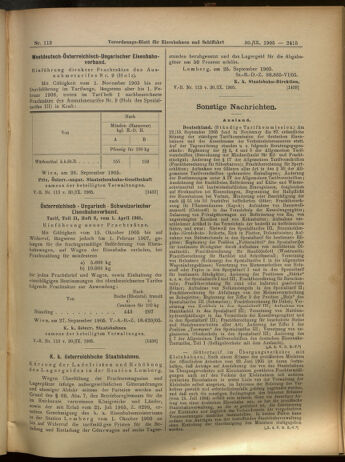 Verordnungs-Blatt für Eisenbahnen und Schiffahrt: Veröffentlichungen in Tarif- und Transport-Angelegenheiten 19050930 Seite: 7