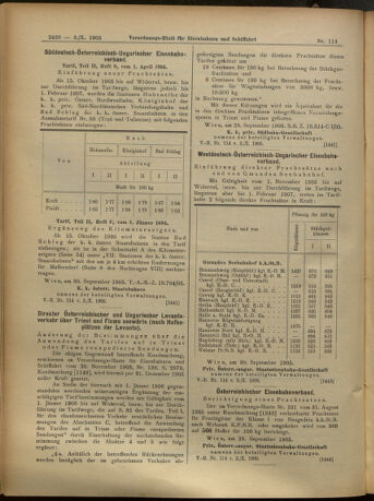 Verordnungs-Blatt für Eisenbahnen und Schiffahrt: Veröffentlichungen in Tarif- und Transport-Angelegenheiten 19051003 Seite: 6