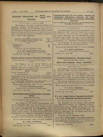 Verordnungs-Blatt für Eisenbahnen und Schiffahrt: Veröffentlichungen in Tarif- und Transport-Angelegenheiten 19051003 Seite: 8