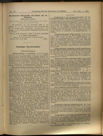 Verordnungs-Blatt für Eisenbahnen und Schiffahrt: Veröffentlichungen in Tarif- und Transport-Angelegenheiten 19051003 Seite: 9