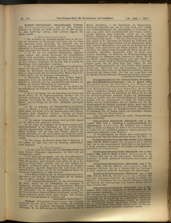 Verordnungs-Blatt für Eisenbahnen und Schiffahrt: Veröffentlichungen in Tarif- und Transport-Angelegenheiten 19051007 Seite: 17