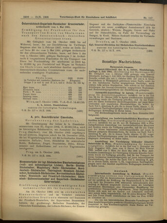 Verordnungs-Blatt für Eisenbahnen und Schiffahrt: Veröffentlichungen in Tarif- und Transport-Angelegenheiten 19051010 Seite: 9