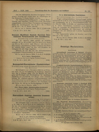 Verordnungs-Blatt für Eisenbahnen und Schiffahrt: Veröffentlichungen in Tarif- und Transport-Angelegenheiten 19051012 Seite: 8