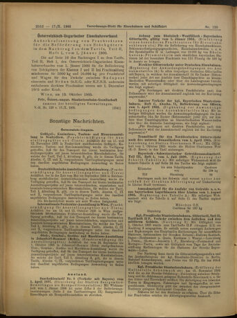 Verordnungs-Blatt für Eisenbahnen und Schiffahrt: Veröffentlichungen in Tarif- und Transport-Angelegenheiten 19051017 Seite: 12