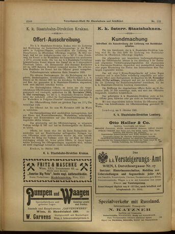 Verordnungs-Blatt für Eisenbahnen und Schiffahrt: Veröffentlichungen in Tarif- und Transport-Angelegenheiten 19051021 Seite: 10