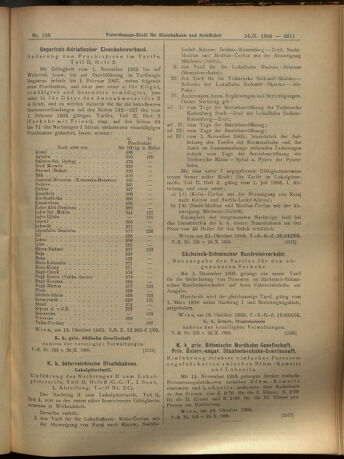 Verordnungs-Blatt für Eisenbahnen und Schiffahrt: Veröffentlichungen in Tarif- und Transport-Angelegenheiten 19051024 Seite: 11