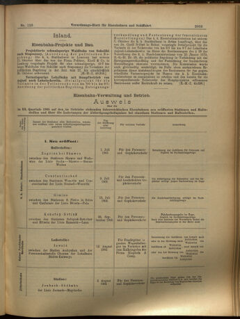 Verordnungs-Blatt für Eisenbahnen und Schiffahrt: Veröffentlichungen in Tarif- und Transport-Angelegenheiten 19051024 Seite: 3