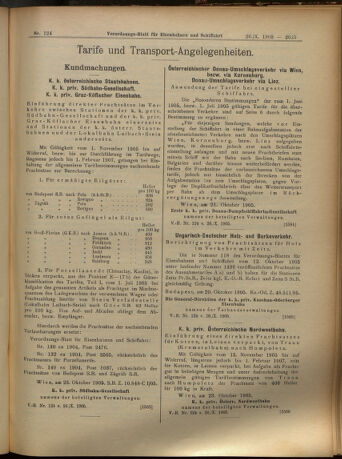 Verordnungs-Blatt für Eisenbahnen und Schiffahrt: Veröffentlichungen in Tarif- und Transport-Angelegenheiten 19051026 Seite: 5