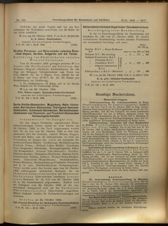 Verordnungs-Blatt für Eisenbahnen und Schiffahrt: Veröffentlichungen in Tarif- und Transport-Angelegenheiten 19051026 Seite: 7