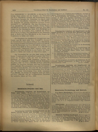 Verordnungs-Blatt für Eisenbahnen und Schiffahrt: Veröffentlichungen in Tarif- und Transport-Angelegenheiten 19051028 Seite: 2