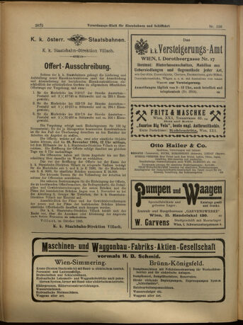 Verordnungs-Blatt für Eisenbahnen und Schiffahrt: Veröffentlichungen in Tarif- und Transport-Angelegenheiten 19051031 Seite: 4