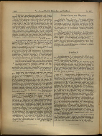 Verordnungs-Blatt für Eisenbahnen und Schiffahrt: Veröffentlichungen in Tarif- und Transport-Angelegenheiten 19051104 Seite: 2