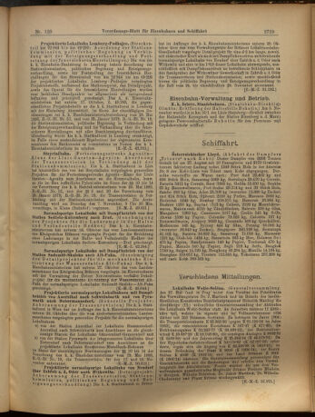 Verordnungs-Blatt für Eisenbahnen und Schiffahrt: Veröffentlichungen in Tarif- und Transport-Angelegenheiten 19051107 Seite: 13