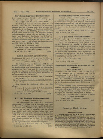 Verordnungs-Blatt für Eisenbahnen und Schiffahrt: Veröffentlichungen in Tarif- und Transport-Angelegenheiten 19051107 Seite: 18