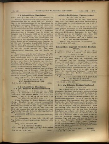 Verordnungs-Blatt für Eisenbahnen und Schiffahrt: Veröffentlichungen in Tarif- und Transport-Angelegenheiten 19051109 Seite: 11