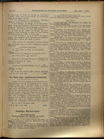 Verordnungs-Blatt für Eisenbahnen und Schiffahrt: Veröffentlichungen in Tarif- und Transport-Angelegenheiten 19051109 Seite: 13