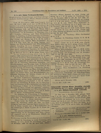 Verordnungs-Blatt für Eisenbahnen und Schiffahrt: Veröffentlichungen in Tarif- und Transport-Angelegenheiten 19051111 Seite: 10