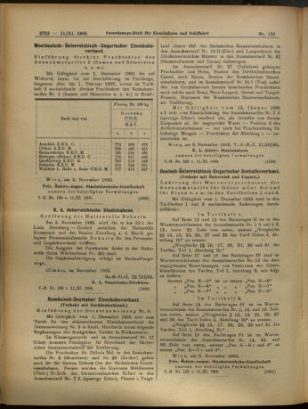 Verordnungs-Blatt für Eisenbahnen und Schiffahrt: Veröffentlichungen in Tarif- und Transport-Angelegenheiten 19051111 Seite: 11