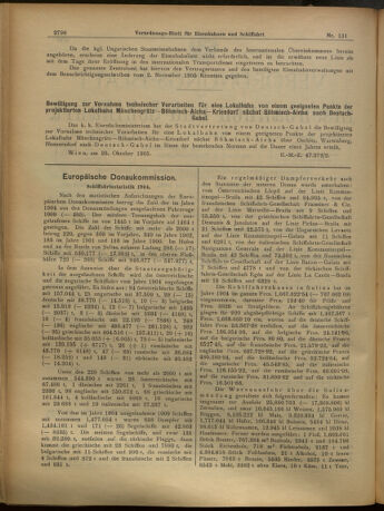 Verordnungs-Blatt für Eisenbahnen und Schiffahrt: Veröffentlichungen in Tarif- und Transport-Angelegenheiten 19051114 Seite: 2