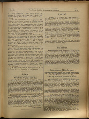 Verordnungs-Blatt für Eisenbahnen und Schiffahrt: Veröffentlichungen in Tarif- und Transport-Angelegenheiten 19051114 Seite: 3