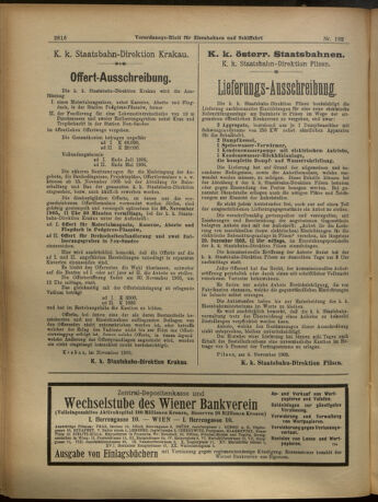 Verordnungs-Blatt für Eisenbahnen und Schiffahrt: Veröffentlichungen in Tarif- und Transport-Angelegenheiten 19051116 Seite: 4