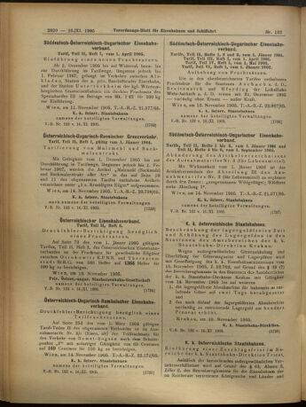 Verordnungs-Blatt für Eisenbahnen und Schiffahrt: Veröffentlichungen in Tarif- und Transport-Angelegenheiten 19051116 Seite: 8