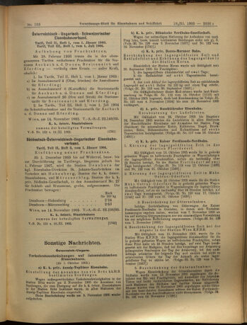 Verordnungs-Blatt für Eisenbahnen und Schiffahrt: Veröffentlichungen in Tarif- und Transport-Angelegenheiten 19051118 Seite: 13