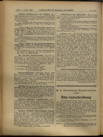 Verordnungs-Blatt für Eisenbahnen und Schiffahrt: Veröffentlichungen in Tarif- und Transport-Angelegenheiten 19051121 Seite: 10