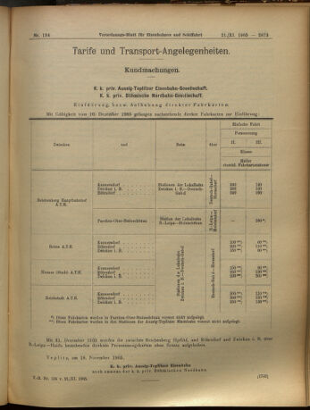 Verordnungs-Blatt für Eisenbahnen und Schiffahrt: Veröffentlichungen in Tarif- und Transport-Angelegenheiten 19051121 Seite: 5