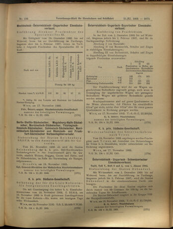 Verordnungs-Blatt für Eisenbahnen und Schiffahrt: Veröffentlichungen in Tarif- und Transport-Angelegenheiten 19051121 Seite: 7