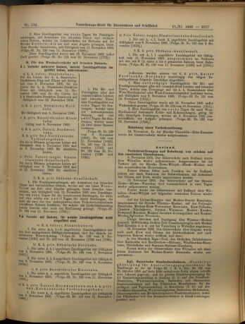 Verordnungs-Blatt für Eisenbahnen und Schiffahrt: Veröffentlichungen in Tarif- und Transport-Angelegenheiten 19051121 Seite: 9