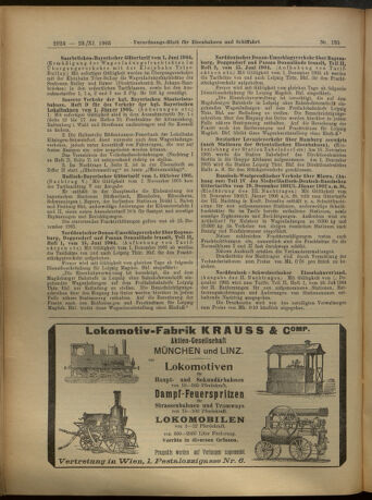 Verordnungs-Blatt für Eisenbahnen und Schiffahrt: Veröffentlichungen in Tarif- und Transport-Angelegenheiten 19051123 Seite: 12