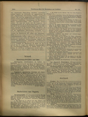 Verordnungs-Blatt für Eisenbahnen und Schiffahrt: Veröffentlichungen in Tarif- und Transport-Angelegenheiten 19051123 Seite: 2