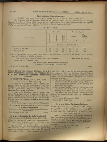 Verordnungs-Blatt für Eisenbahnen und Schiffahrt: Veröffentlichungen in Tarif- und Transport-Angelegenheiten 19051123 Seite: 7